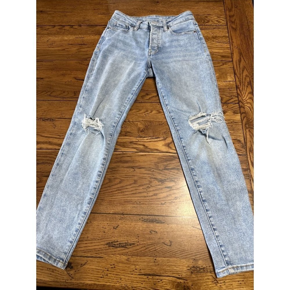 Old Navy Jeans Womens 0 Blue OG Straight High Rise Stretch Denim J8